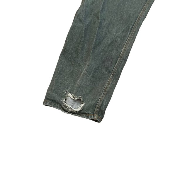 VTG LEVI'S 501 Button Fly Straight Leg Dark Green Denim 42 x 30 MADE IN THE USA‎ - Picture 11 of 15